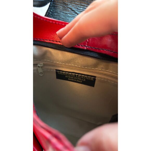 Red Italian Leather Purse - Picture 4 of 4